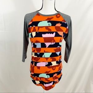 Lularoe Women Baseball Shirt Halloween Ghosts XS